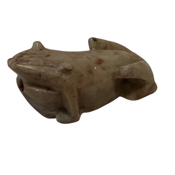 Vintage Stone Frog Figurine‎ Statue Sculpture Carving Folk Art Decor Collectible - Picture 6 of 14